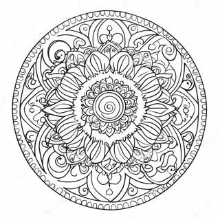 Colorful Chakra Mandala Coloring Page 19553-15451