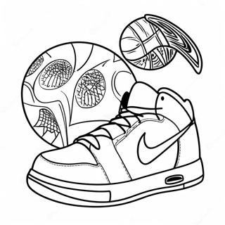 Basketball Shoes Coloring Page 19582-15471