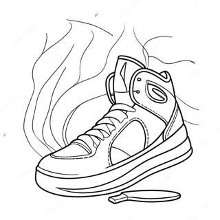 Cool Basketball Sneakers Coloring Page 19583-15473