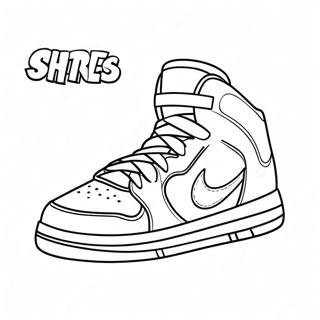 Cool Basketball Sneakers Coloring Page 19583-15474