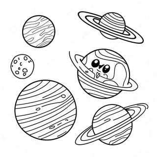 Solar System Coloring Page 1960-1566