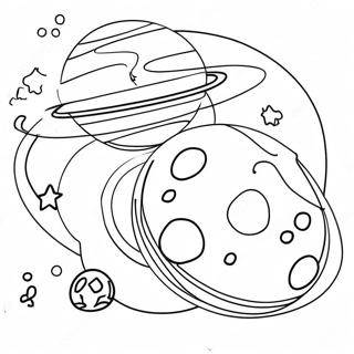 Colorful Planets In Orbit Coloring Page 1961-1557