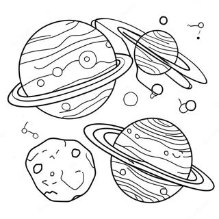 Colorful Planets In Orbit Coloring Page 1961-1558