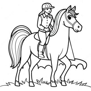 Girl Horse Coloring Pages