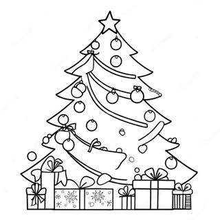 Preppy Christmas Tree Coloring Page 19652-15530