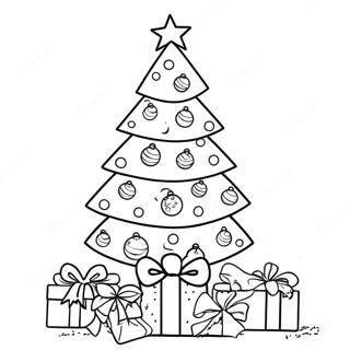 Preppy Christmas Tree Coloring Page 19652-15532