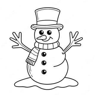 Cute Preppy Snowman Coloring Page 19653-15526