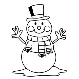 Cute Preppy Snowman Coloring Page 19653-15527