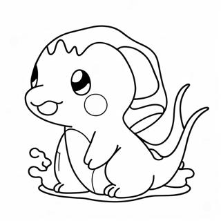 Cute Water Type Pokemon Coloring Page 19663-15540