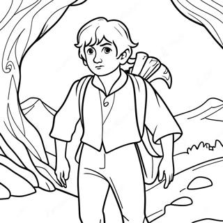 Frodo Baggins Adventurous Journey Coloring Page 1971-1577