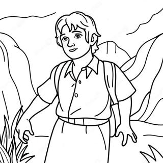 Frodo Baggins Adventurous Journey Coloring Page 1971-1578