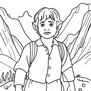 Frodo Baggins Adventurous Journey Coloring Page 1971-1579