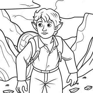 Frodo Baggins Adventurous Journey Coloring Page 1971-1580