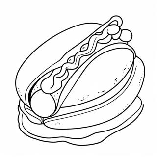 Hot Dog Coloring Pages