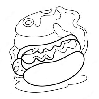 Hot Dog Coloring Pages