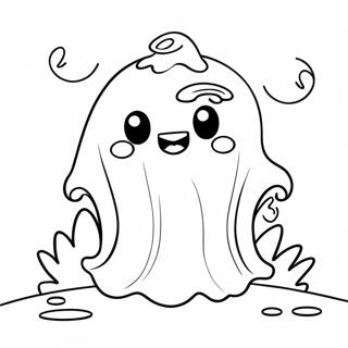 Cute Boo Ghost Coloring Page 19753-15607