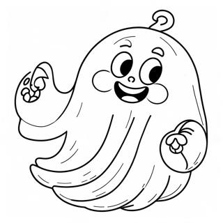 Cute Boo Ghost Coloring Page 19753-15608