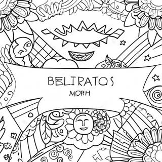 Hispanic Heritage Month Flags Coloring Pages