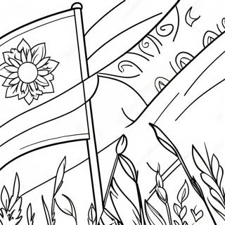 Colorful Hispanic Heritage Flags Coloring Page 19803-15652