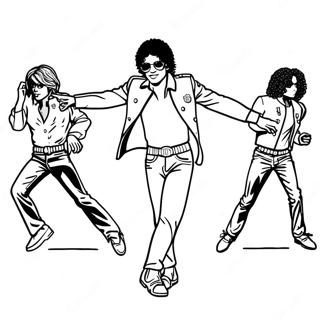 Michael Jackson Moonwalking Coloring Page 1981-1582