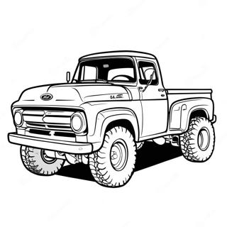 Jacked Up Ford Truck Coloring Page 19822-15661