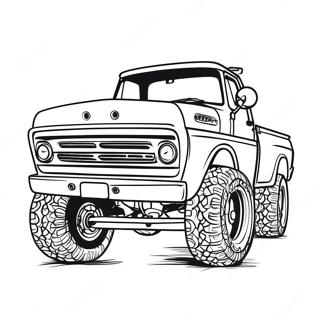 Jacked Up Ford Truck Coloring Page 19822-15664