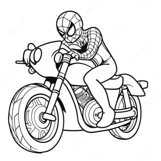 Spiderman Auf Einem Coolen Motorrad Ausmalbild 19892-15711