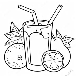 Refreshing Fruit Juice Coloring Page 19933-15753