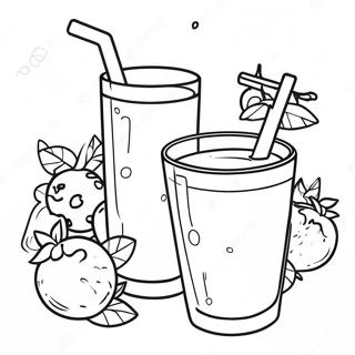 Refreshing Fruit Juice Coloring Page 19933-15755