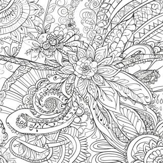 Intricate Henna Patterns Coloring Page 19973-15781