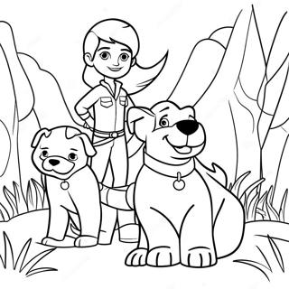 Brave Ryder With His Pup Friends Coloring Page 19993-15802