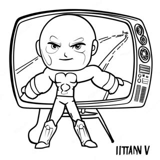 Titan Tv Man In Action Coloring Page 2001-1602