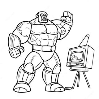 Titan Tv Man In Action Coloring Page 2001-1604