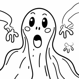 Ghostly Scream Coloring Page 20023-15842