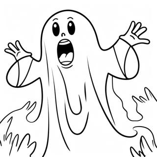 Ghostly Scream Coloring Page 20023-15843