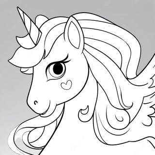 Princess Celestia With Colorful Mane Coloring Page 20033-15822