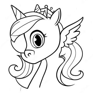 Princess Celestia With Colorful Mane Coloring Page 20033-15824