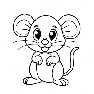 Cute Mouse Coloring Page 2010-1599