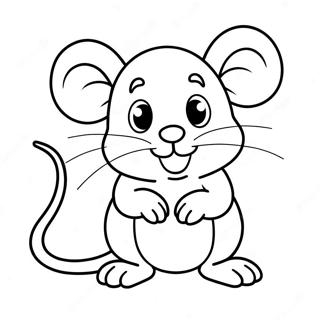 Cute Mouse Coloring Page 2010-1600