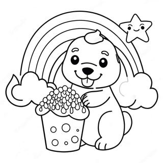 Magical Puppycorn In A Rainbow Coloring Page 20163-15933