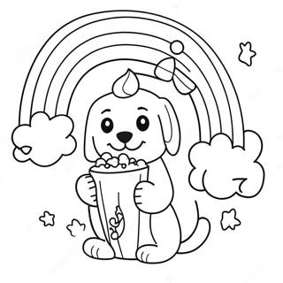 Magical Puppycorn In A Rainbow Coloring Page 20163-15936