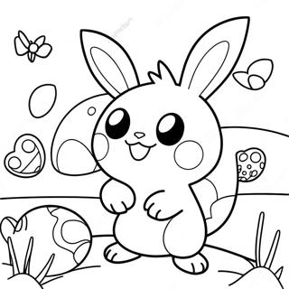 Pokemon Easter Egg Hunt Coloring Page 20212-15979