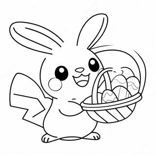 Cute Pokemon With Easter Baskets Coloring Page 20213-15972