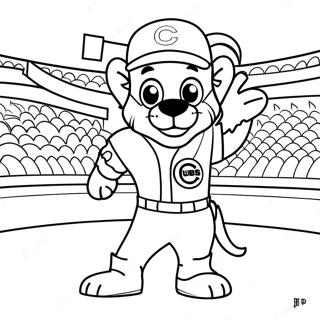 Chicago Cubs Mascot Coloring Page 20223-15985