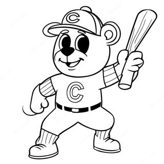 Chicago Cubs Mascot Coloring Page 20223-15986