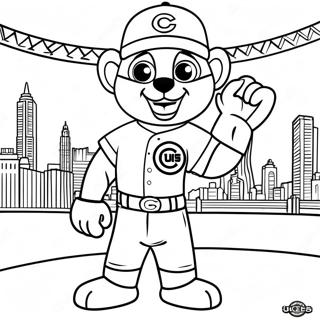 Chicago Cubs Mascot Coloring Page 20223-15987