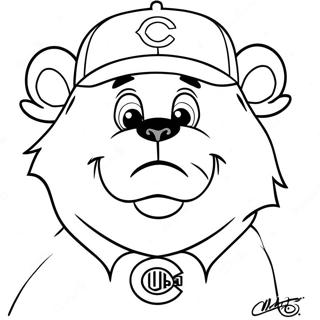 Chicago Cubs Mascot Coloring Page 20223-15988