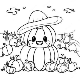 Cute Pumpkin Patch Coloring Pages