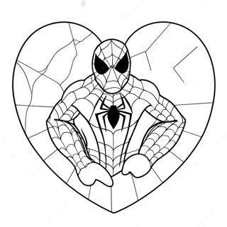 Spiderman Valentine Coloring Pages