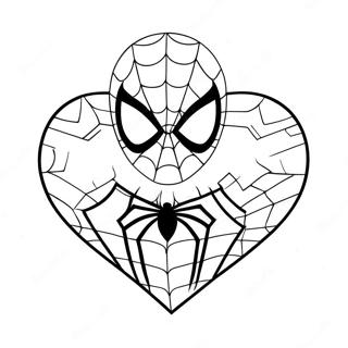 Inimă De Valentine Spiderman Pagina De Colorat 20242-15996